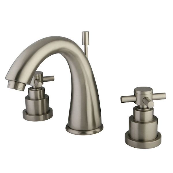 Kingston Brass 8" Widespread Bathroom Faucet, Brushed Nickel KS2968EX - main